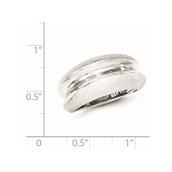 Sterling Silver Polished & Satin Ring