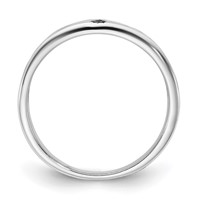 Sterling Silver Black & White CZ Ring view 2