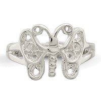 Sterling Silver Butterfly Toe Ring view 5