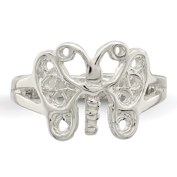 Sterling Silver Butterfly Toe Ring