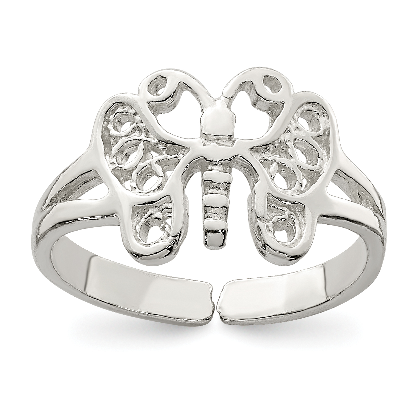 Sterling Silver Butterfly Toe Ring (QR615)