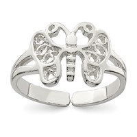 Sterling Silver Butterfly Toe Ring view 1
