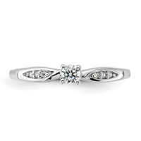 Sterling Silver Rhodium-plated Polished and CZ Ring view 5