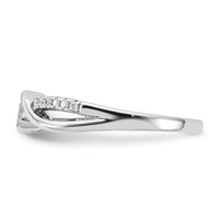 Sterling Silver Rhodium-plated & CZ Ring view 3