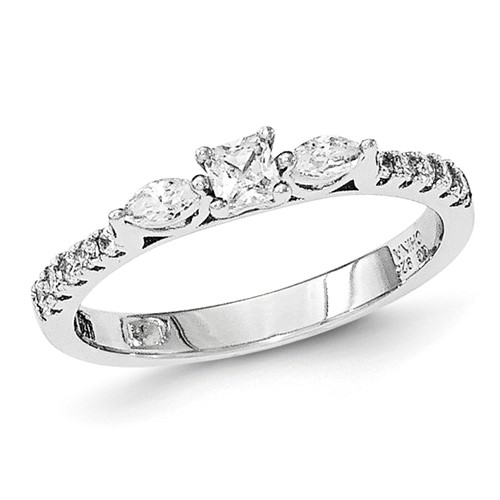 Pure Fire Sterling Silver CZ Ring