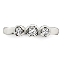 Sterling Silver Polished CZ Ring view 5