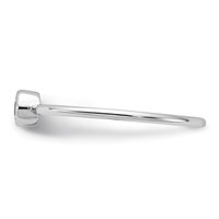 Sterling Silver Rhodium-plated Polished CZ Circle Ring view 3