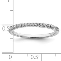Sterling Silver Rhodium-plated Polished CZ Ring view 5
