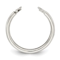 Sterling Silver Polished Half Moon and Star Adjustable Ring view 2