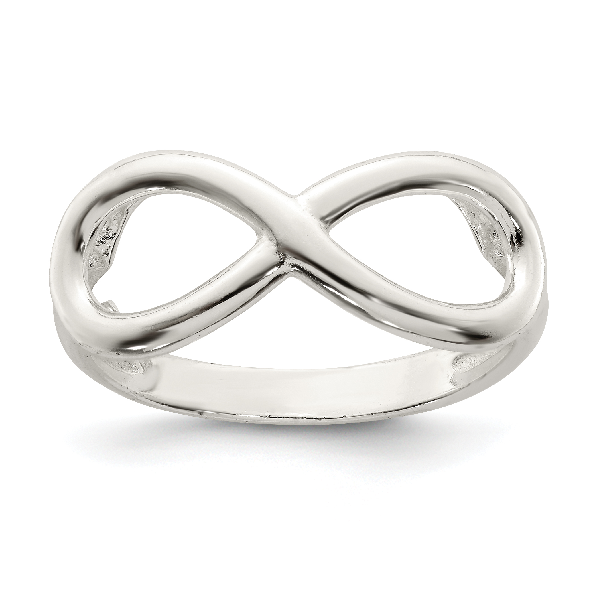 Sterling Silver Polished Infinity Ring (QR6200-8)