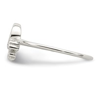 Sterling Silver Polished Skull & Crossbones Ring view 3