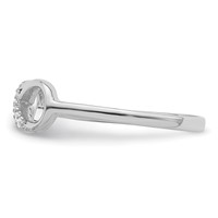Sterling Silver Rhodium-plated Polished CZ Infinity Ring view 3