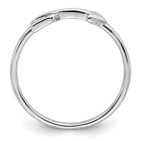 Sterling Silver Rhodium-plated Polished Arrow Ring view 2