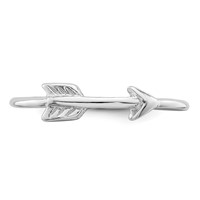 Sterling Silver Rhodium-plated Polished Arrow Ring view 5