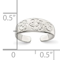 Sterling Silver Toe Ring view 3