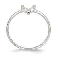 Sterling Silver Polished Wishbone Ring view 2