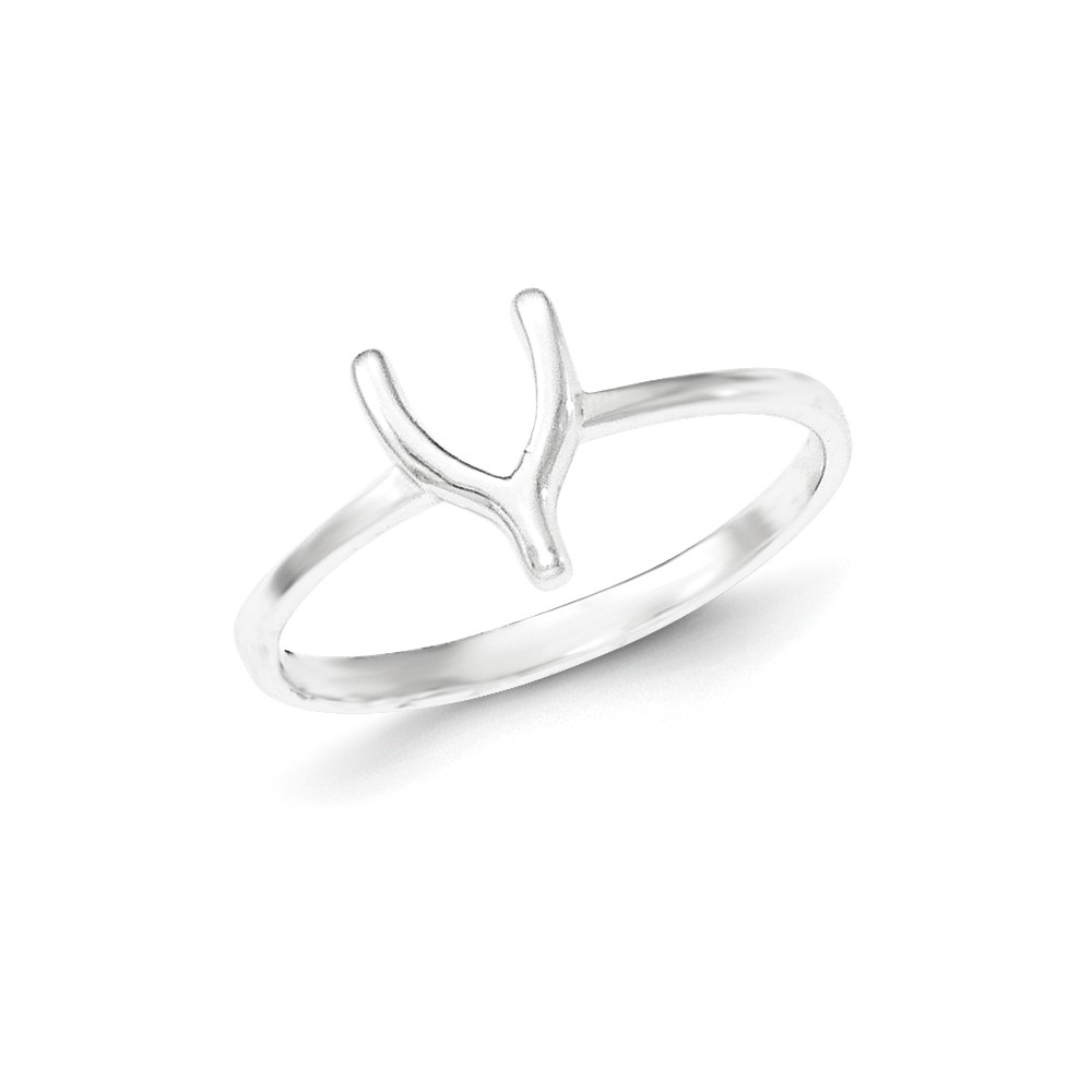 Sterling Silver Polished Wishbone Ring