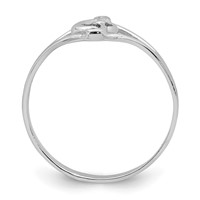 Sterling Silver Rhodium-plated Polished Music Note Ring view 2