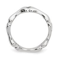 Sterling Silver Polished Bone Ring view 2