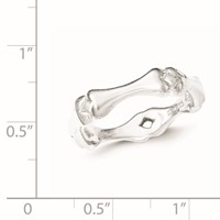 Sterling Silver Polished Bone Ring view 3
