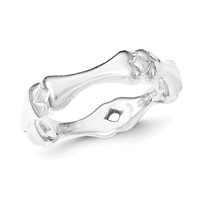 Sterling Silver Polished Bone Ring view 1