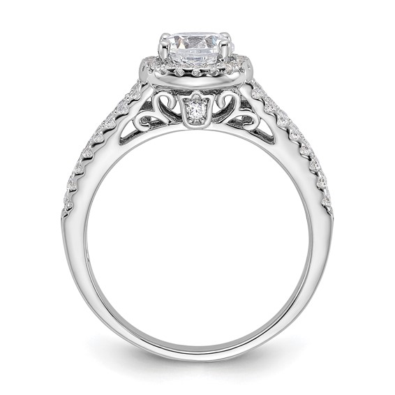 Sterling Silver Rhodium-plated & CZ Ring