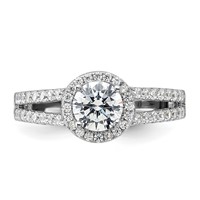 Sterling Silver Rhodium-plated & CZ Ring view 5
