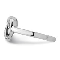 Sterling Silver Rhodium-plated CZ Knot Ring view 3