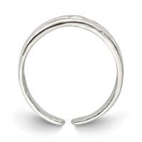 Sterling Silver Foot Print Toe Ring view 2
