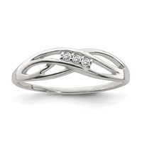 Sterling Silver CZ Ring view 1