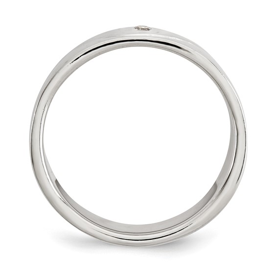 Sterling Silver Polished CZ Ring