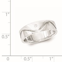 Sterling Silver Polished CZ Ring view 3