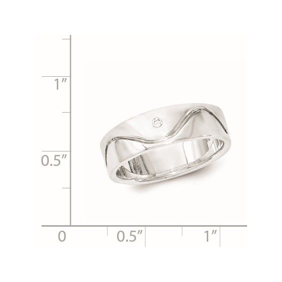 Sterling Silver Polished CZ Ring