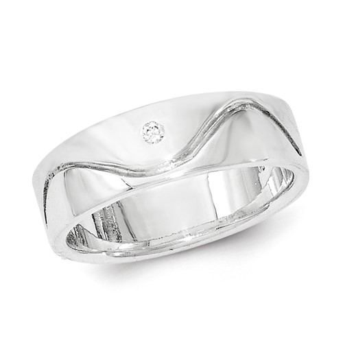 Sterling Silver Polished CZ Ring