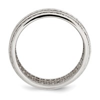 Sterling Silver Rhodium-plated 5-row Eternity Ring view 2