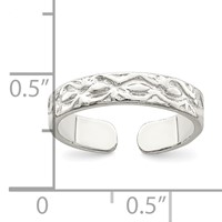 Sterling Silver Toe Ring view 3