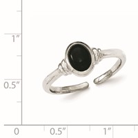Sterling Silver Black Agate Ring view 3