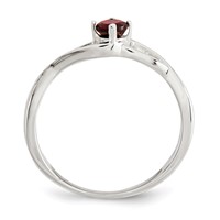 Sterling Silver Red CZ Sol Ring view 2