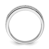 Sterling Silver Rhodium-plated and CZ Ring view 2
