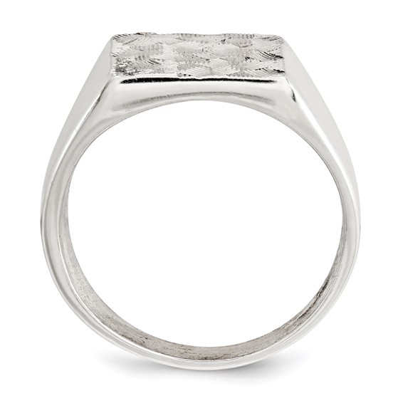 Sterling Silver Polished Textured Ring