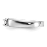 Sterling Silver Rhodium Plated Men's Polished Diam. Ring view 3
