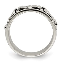 Sterling Silver Antiqued Ring with 14K Gold Centers Daisy view 2