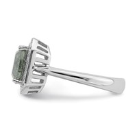 Sterling Silver Rhodium-plated Dark Gray Ice CZ Polished Ring view 3