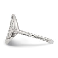 Sterling Silver Polished Tree Ring view 3