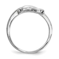Sterling Silver Rhodium-plated Knot Ring view 2