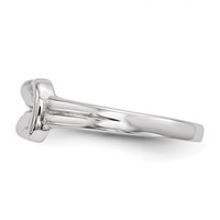 Sterling Silver Rhodium-plated Knot Ring view 3