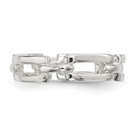 Sterling Silver Polished Fancy Link Ring view 3