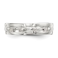 Sterling Silver Polished Fancy Link Ring view 4