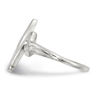 Sterling Silver Polished Fancy Heartbeat Ring view 3