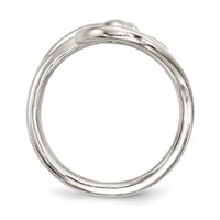 Sterling Silver Polished Fancy Swirl Ring view 2